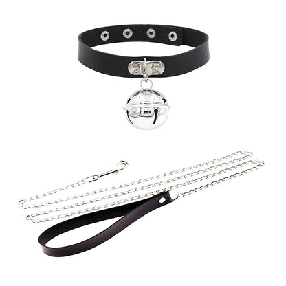 Sexy Leather Heart Necklace Collar Set with Leash for Women BDSM Cosplay Bondage Accessories Couple Role Play Game Props