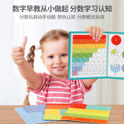 Magnetic Fraction Puzzles for Math Mastery Montessori Enlightenment with Fun Arithmetic Teaching Aid Cognitive Educational