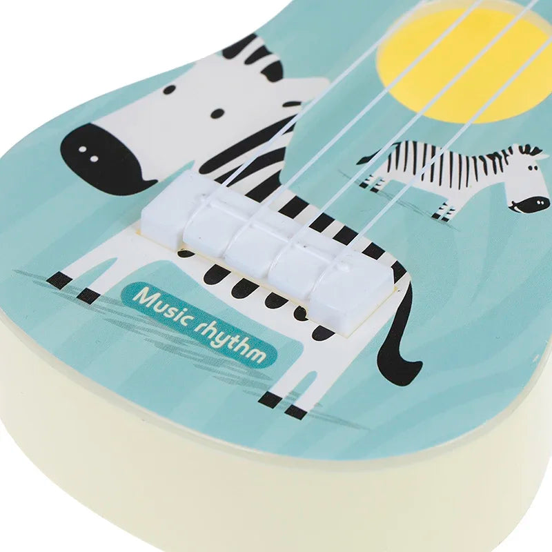 1PC 36cm Mini Guitar Children's Simulated Musical Instrument Ukulele Gift Can Play Early Education Enlightenment Music Player