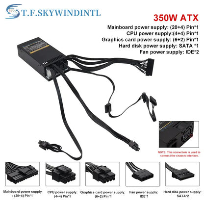 ONLY 220V Flex ATX 350W Power Supply Fully Modular PSU Full Voltage 220V AC Full Power for POS AIO System Desktop Gaming Power
