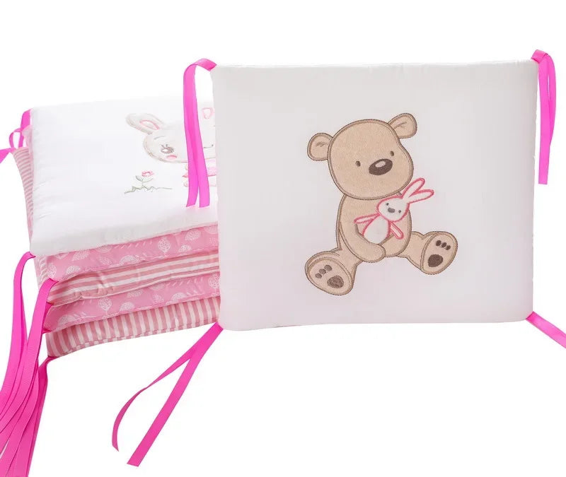 6Pcs/Set Baby Bed Protector Crib Bumper Pads Baby Bed Bumper Kids Safety Bed Around Cotton Blend Crib Anti-collision Anti-fall