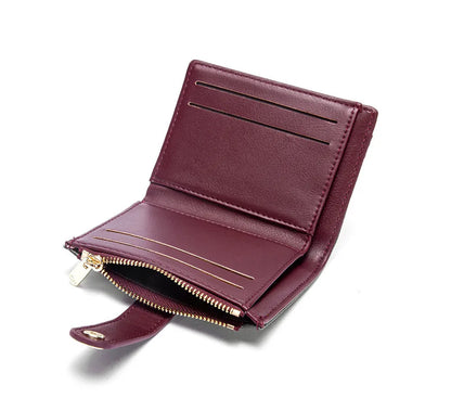 CH Luxury Brand Retro Design Business Card Bag Fashion Button Classic Folding Wallet Compact and Lightweight Women's Square Bag