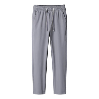 Mens Elastic Waist Casual Pants Quick Dry Wrinkle Free Slacks Summer Light Weight Trousers Spring Summer Running Golf Pants