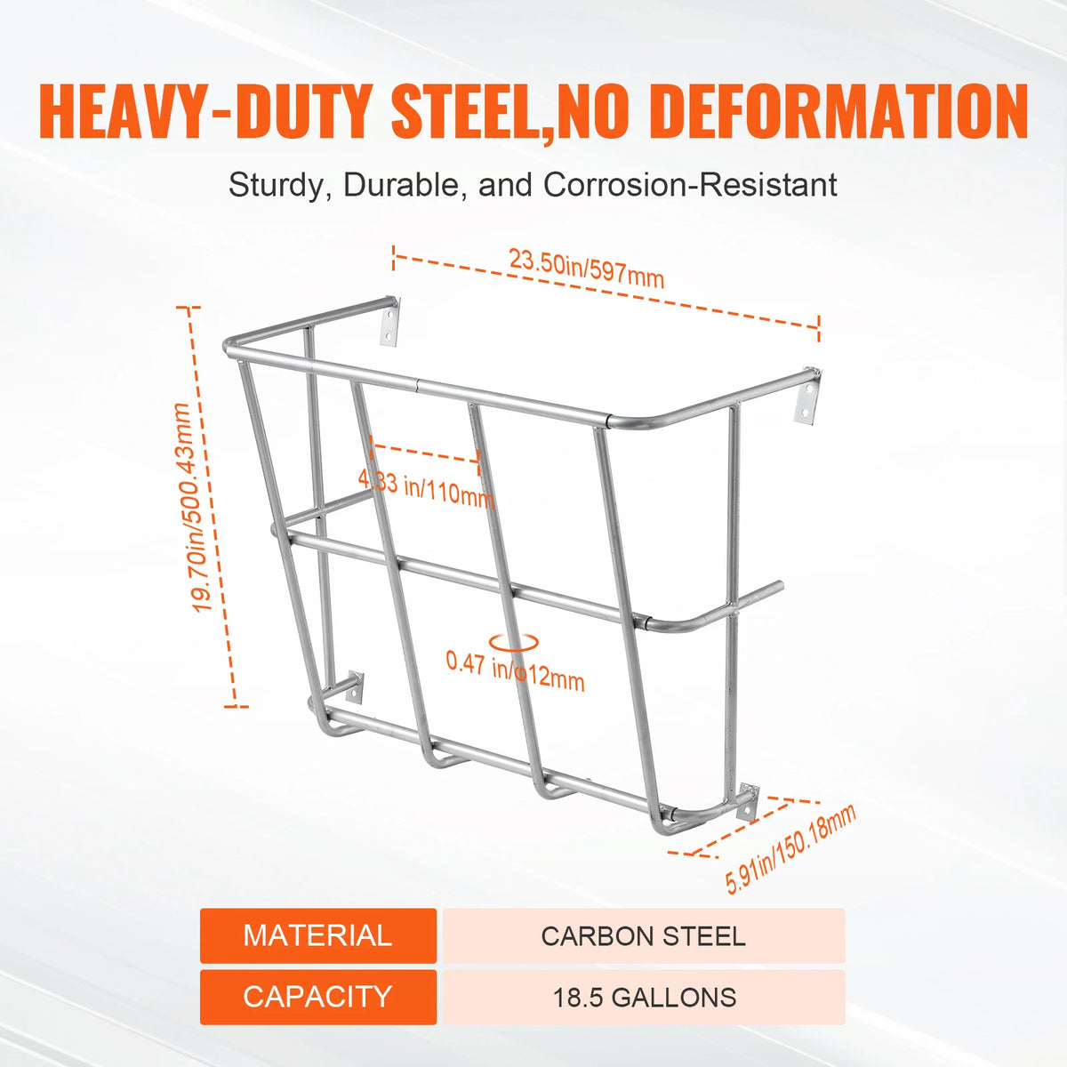 SucceBuy Livestock Hay Feeder Heavy-Duty Steel Goat Hay Rack Multiple Sided Feeding Rack for Sheep Farm Livestock Outdoor