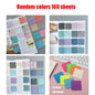 160Sheets,8Colors,Transparent Sticky,Notes Scrapes Stickers,Note Pads Paper,Clear Notepad School Stationery Office Supplies