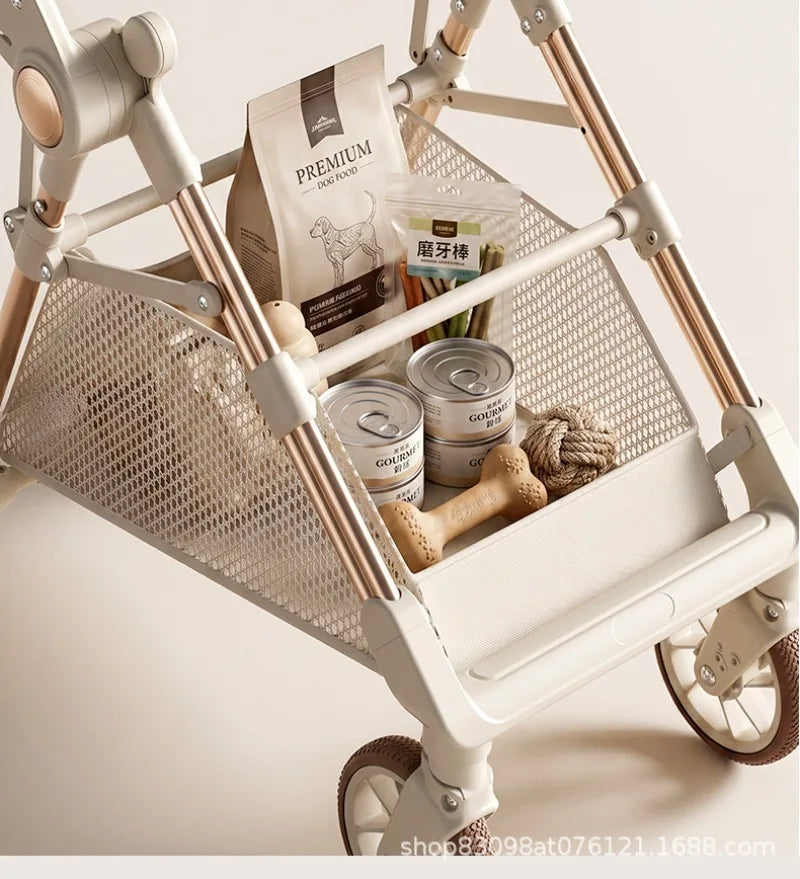 Pet Stroller Lightweight Foldable Portable Detachable Carrier Small Dogs Cats Walking Cart Dog Stroller Pettroller Dog Trolley