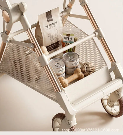 Pet Stroller Lightweight Foldable Portable Detachable Carrier Small Dogs Cats Walking Cart Dog Stroller Pettroller Dog Trolley