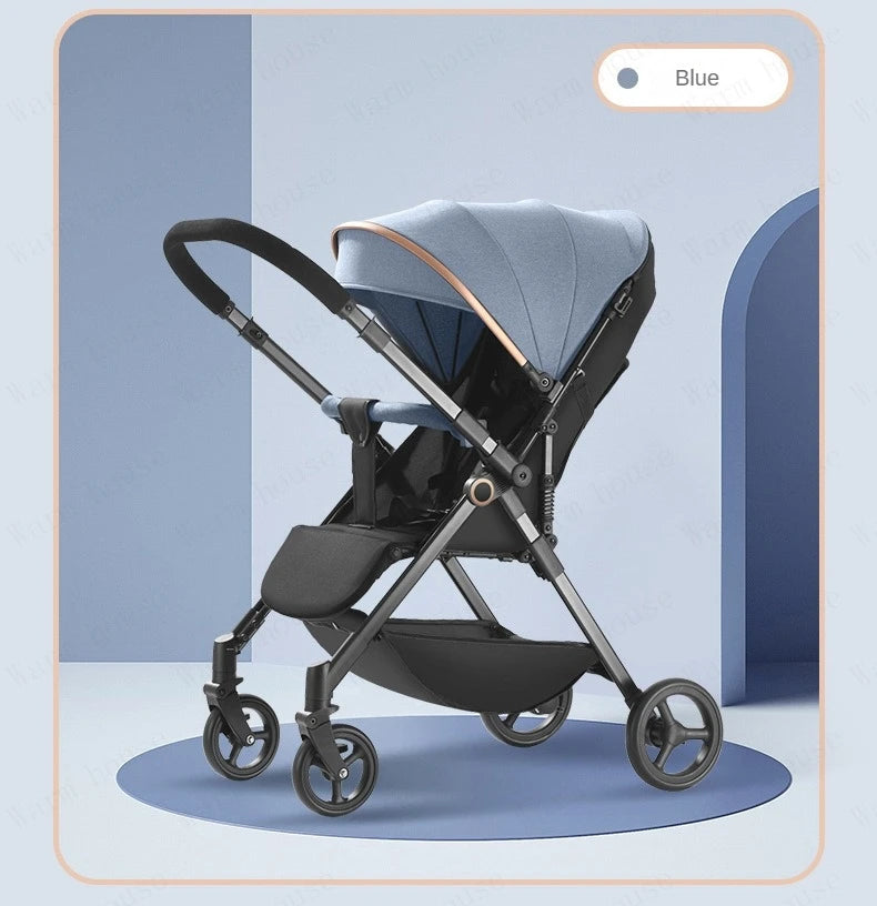 Baby Carriage,Bi-directional ultra lightweight foldable high landscape four wheel shock absorber baby stroller,baby cart