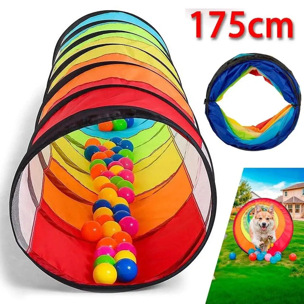 Long crawling passage ideal for small pets outdoor activity, durable play tunnel for daily entertainment.