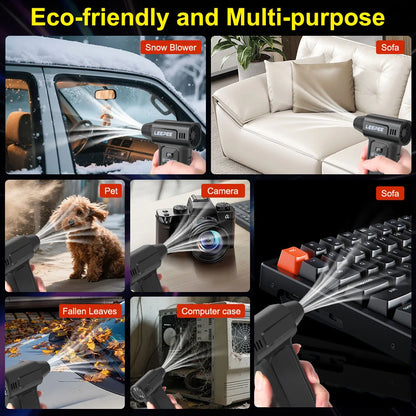 Blower Car Vacuum Cleaner Turbo Fan Violent Jet Fan Cleaning Blowing Tools Auto Dust Collector Portable Air Duster Hair Dryer