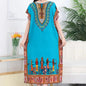 Casual Elegant Bohemian Printed Ethnic Style Retro Floral Woman Summer Street Wear Batwing Sleeve Loose Tunic Maternity Dress