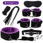 Hot Exotic Bed Bondage Set BDSM Kits Exotic Sex Toys For Women  Adults Games Leather Handcuffs Whip Gag Nipple Clamps Sex Shop