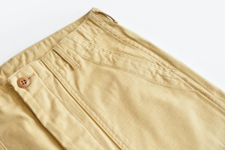 SauceZhan OG107 Utility Fatigue Pants Military PANTS Classic Cargo  Olive  Men's Baker Pants Satin Cotton Straight Fit