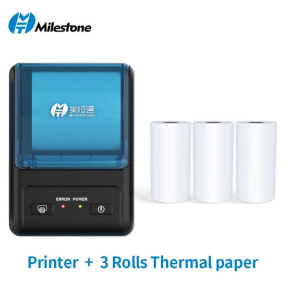 Milestone Portable Mini Wireless Thermal Printer Bluetooth Android Receipt Printing 58mm Office  Android Receipt Printer Epson p