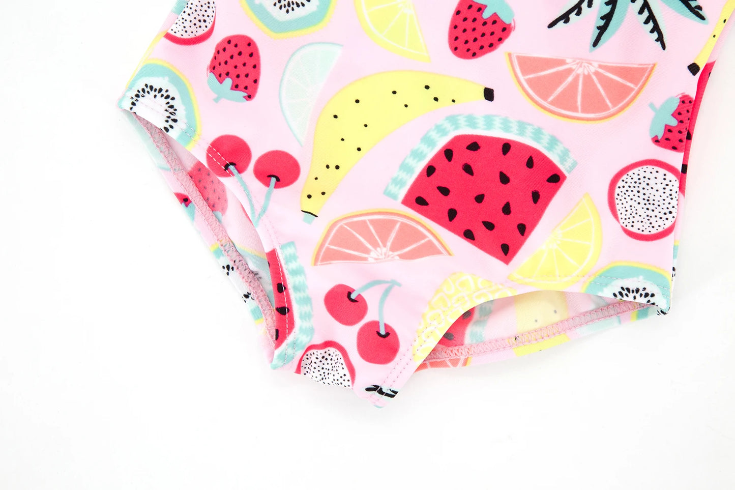 Kavkas Summer Girls Swimming Suit 9 M to 6 Years Fruit Floral Printed Hot Swimsuit Children One-piece Baby Swimwear For Kids