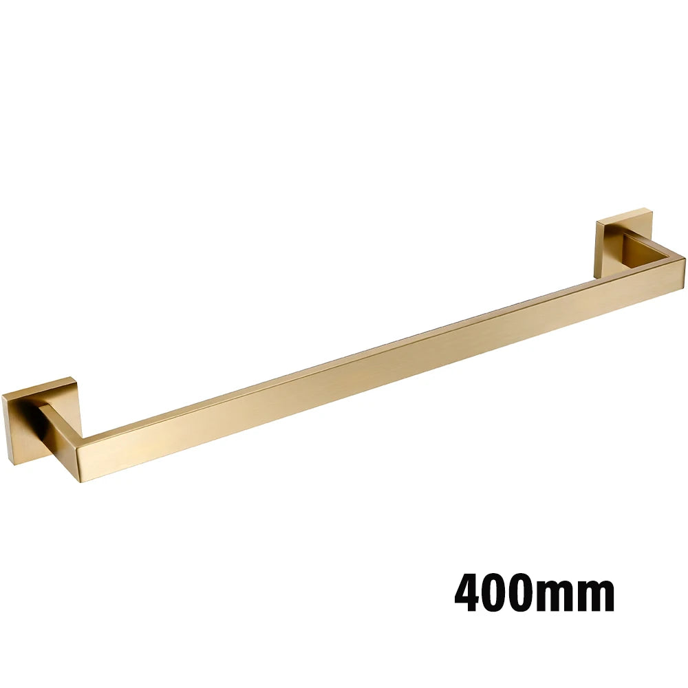 Brushed Gold Bathroom Accessories Set Toilet Brush Holder Toilet Paper Holder Towel Bar Rail Rack Hanger Hook Soap Dish Hardware
