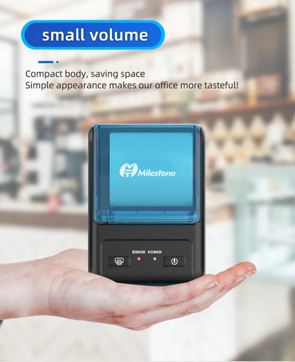 Milestone Portable Mini Wireless Thermal Printer Bluetooth Android Receipt Printing 58mm Office  Android Receipt Printer Epson p