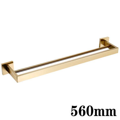 Brushed Gold Bathroom Accessories Set Toilet Brush Holder Toilet Paper Holder Towel Bar Rail Rack Hanger Hook Soap Dish Hardware