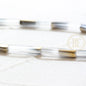 DIY Supply-18 Pieces Rectangle Plated Crystal Glass Spacer Beads - 4x20mm (G362)