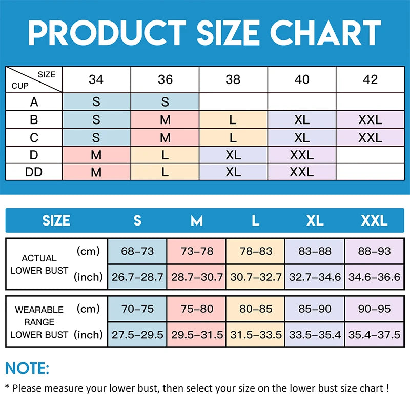 Burvogue Bras Women Seamless Padded Push Up Post-Surgery Bra Front Closure Brassiere Vest Underwear Gather Adjustable Sports Bra