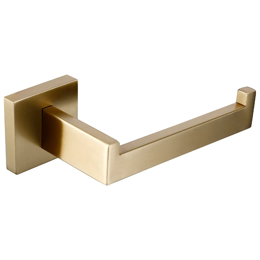 Brushed Gold Bathroom Accessories Set Toilet Brush Holder Toilet Paper Holder Towel Bar Rail Rack Hanger Hook Soap Dish Hardware