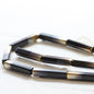 DIY Supply-18 Pieces Rectangle Plated Crystal Glass Spacer Beads - 4x20mm (G362)