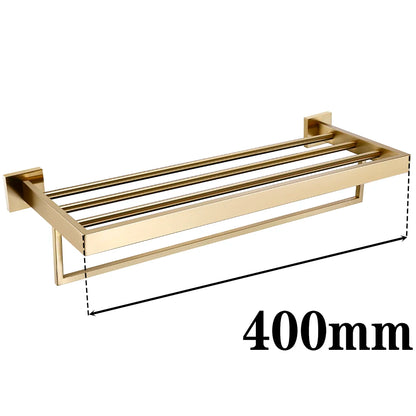 Brushed Gold Bathroom Accessories Set Toilet Brush Holder Toilet Paper Holder Towel Bar Rail Rack Hanger Hook Soap Dish Hardware