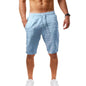 Men's Cotton Linen Pants Summer Solid Color Breathable Linen Trousers Male Casual Elastic Waist Fitness Pants Hip-Hop Streetwear