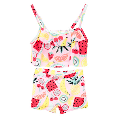 Kavkas Summer Girls Swimming Suit 9 M to 6 Years Fruit Floral Printed Hot Swimsuit Children One-piece Baby Swimwear For Kids