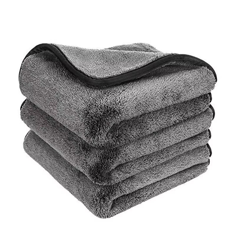 40X40Cm Car Wash Microfiber Towel 1200GSM Super Absorption Car Cleaning Drying Cloth Hemming Towels Detailing Care Rags