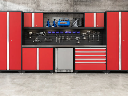 Pro Series 9PC Garage Cabinetry Set · 18-Gauge Steel · Fully-Welded · 156" W X 24" D X 84.75" H