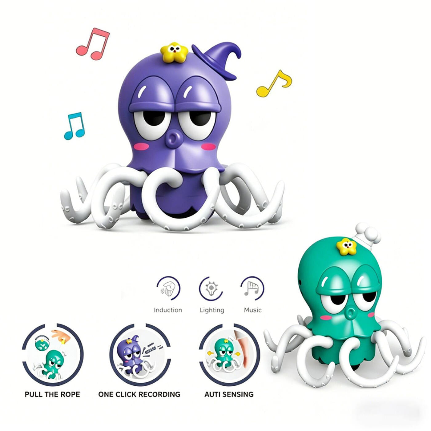 Dancing Jellyfish Squid Dancer Toys Vioce Repeat Electronic Pet Toys Baby Children Interactive Education Toddler Toy kids Gifts