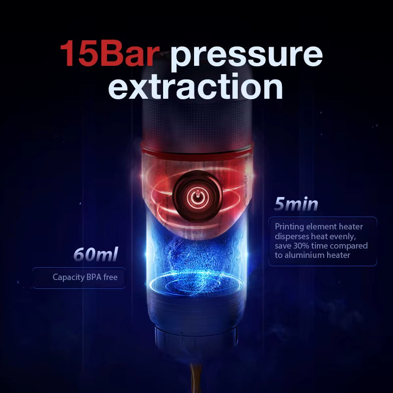 Portable Coffee Machine for Car & Home,Dc12V Expresso Coffee Maker Fit Nexpresso Dolce Pod Capsule Coffee Powder H4
