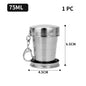 250Ml Stainless Steel Retractable Cup Outdoor Travel Toiletry Cup Portable Creative Compression Cup Mini Handy Cup Folding Cup