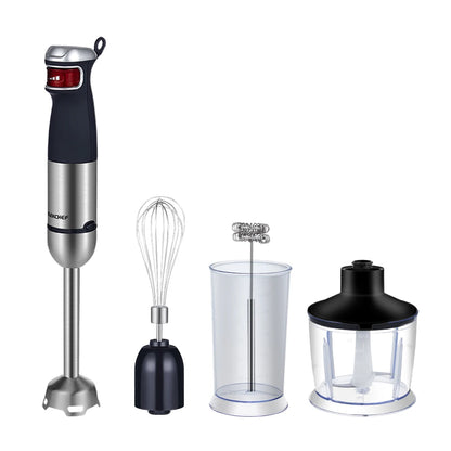 5 in 1 Multifunctional 1200W Electric Hand Stick Blender Immersion Handheld Mixer Food Processor Chopper Beater Frother
