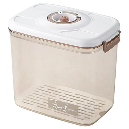 Vacuum Food Storage Container Set with Hand/Electric Pump Sealed Lid and Water Filter Jar Kit Kitchen Fridge Drainage Organiser