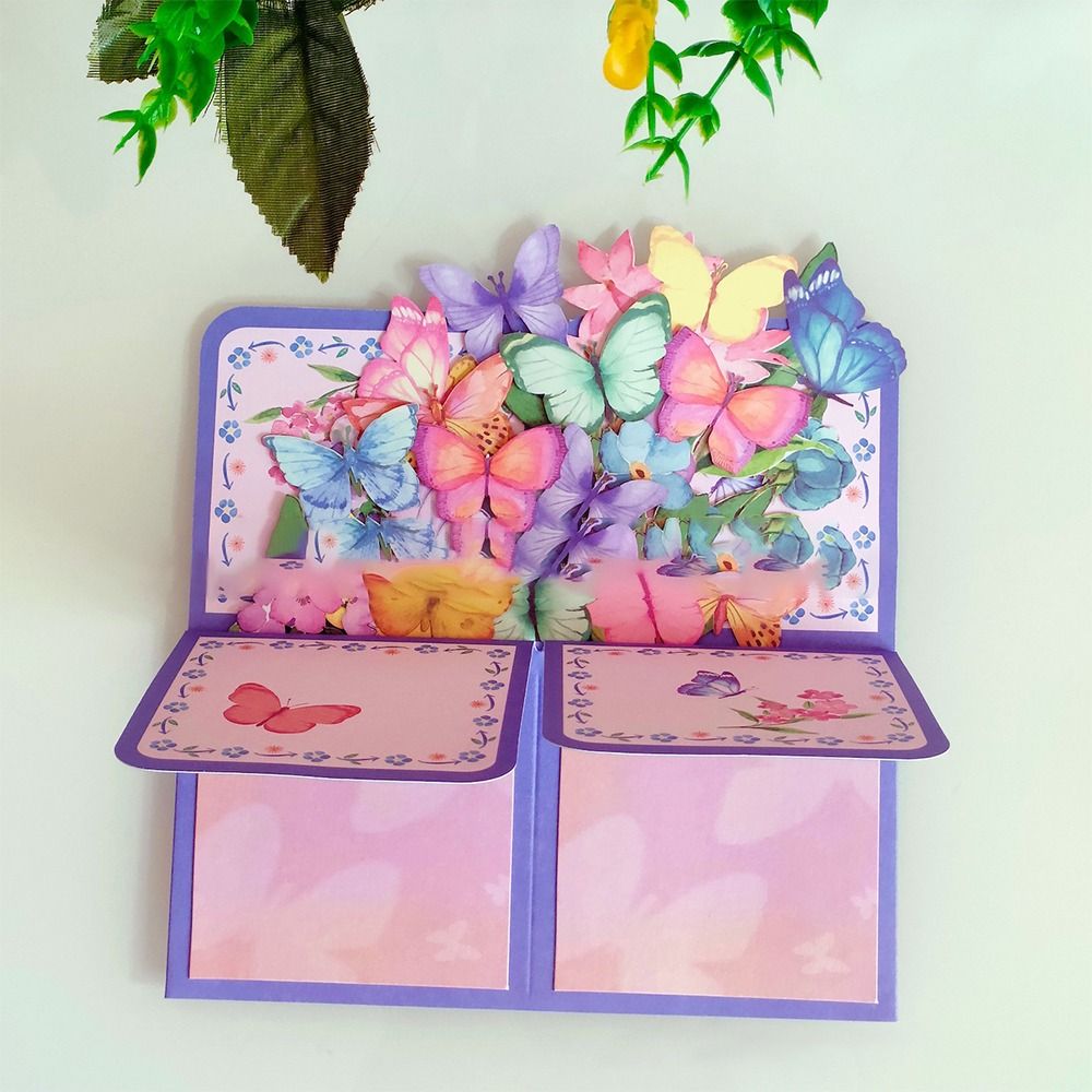 Pop Up 3D Greeting Card Paper Flowers Bouquet Postcard for  Birthday Mothers Father's Day Graduation Wedding Valentine's Day