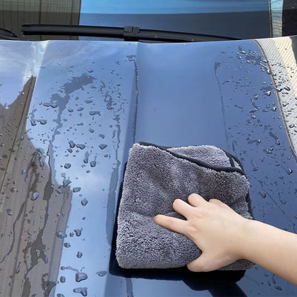 40X40Cm Car Wash Microfiber Towel 1200GSM Super Absorption Car Cleaning Drying Cloth Hemming Towels Detailing Care Rags
