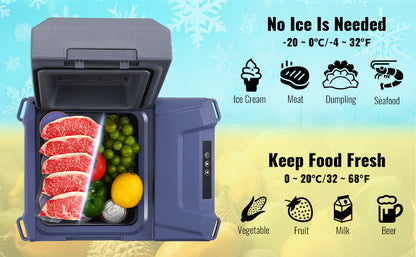 SucceBuy 8L to 75L Car Refrigerator Fridge Portable Icebox Single&Dual Zone w/Blue Tooth Temp Adjustable for Outdoor Camping RV