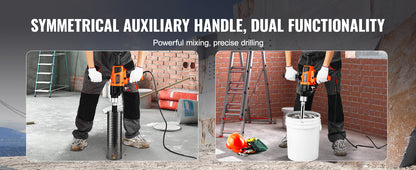 SucceBuy 2000W/2600W Handheld Core Drill Machine Drilling Diameter Wet&Dry Diamond Core Drill Rig Rugged Concrete Core Drill