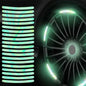 20Pcs Car Wheel Hub Reflective Sticker Tire Rim Reflective Strips Luminous for Night Driving Car Bike Motorcycle Wheel Sticker
