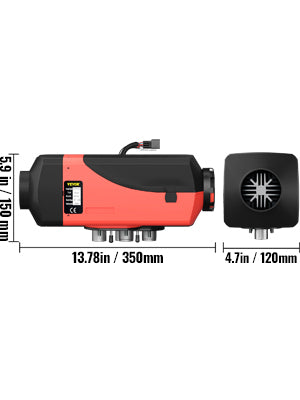 SucceBuy 2KW Diesel Air Heater 12V Diesel heater Parking heater with Silencer Car Heater with LCD switch for Car Bus RV Truck