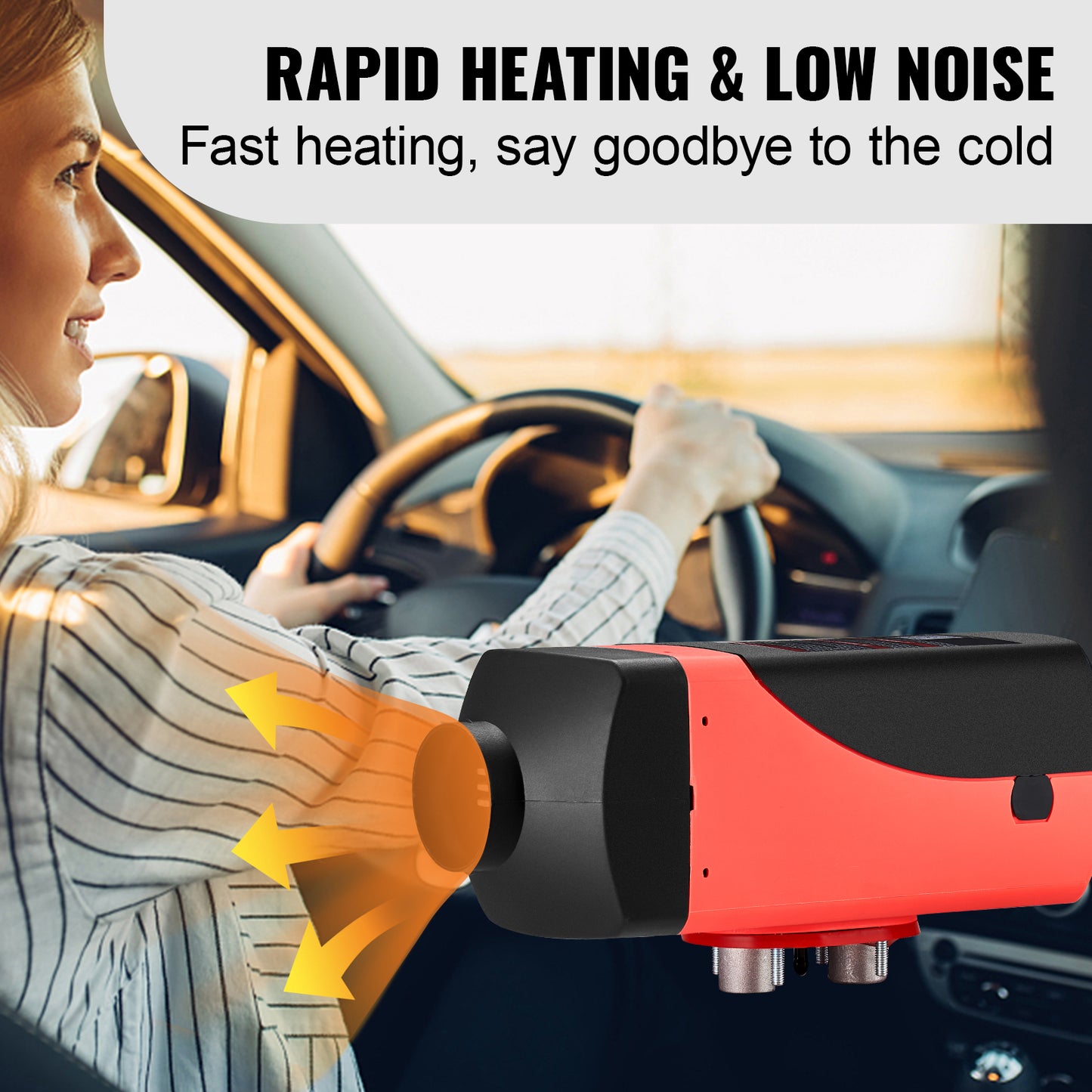SucceBuy 2KW Diesel Air Heater 12V Diesel heater Parking heater with Silencer Car Heater with LCD switch for Car Bus RV Truck