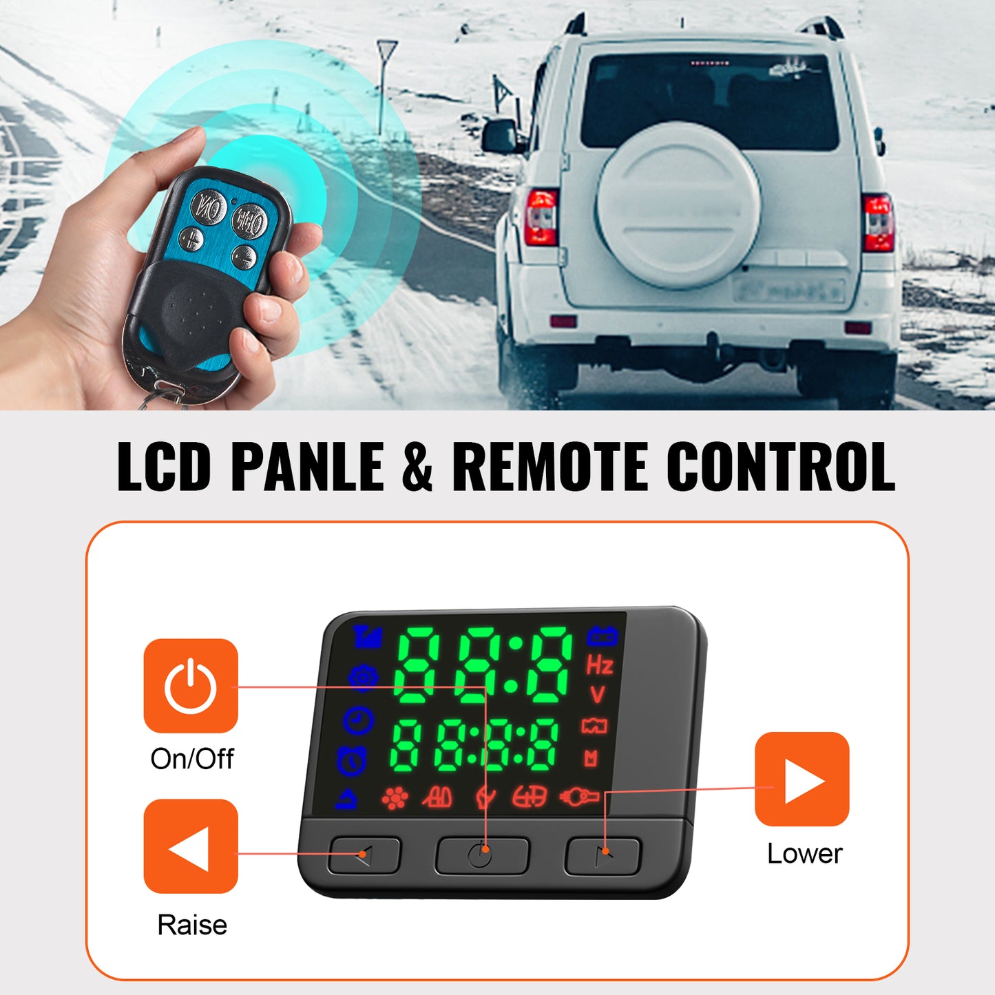 SucceBuy 2KW Diesel Air Heater 12V Diesel heater Parking heater with Silencer Car Heater with LCD switch for Car Bus RV Truck