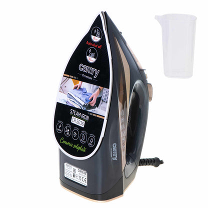 3400W steam iron with ceramic auto-off anti-drip anti-calc self-clean steam stroke 80g/min. Washer