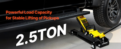 SucceBuy 2.5T Floor Hydraulic Jack Pneumatic Low Profile Floor Jack Heavy-Duty Steel Racing Floor Jack with Piston Lift Pump