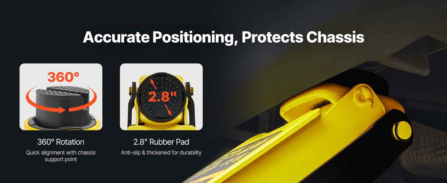 SucceBuy 2.5T Floor Hydraulic Jack Pneumatic Low Profile Floor Jack Heavy-Duty Steel Racing Floor Jack with Piston Lift Pump