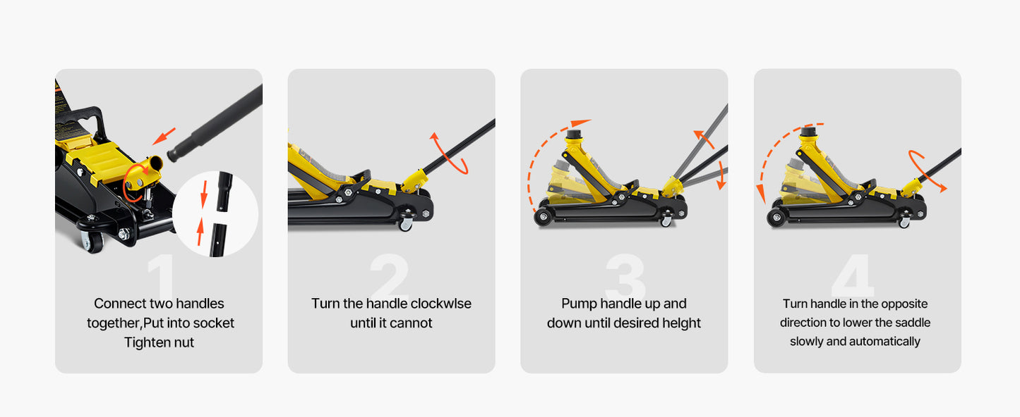 SucceBuy 2.5T Floor Hydraulic Jack Pneumatic Low Profile Floor Jack Heavy-Duty Steel Racing Floor Jack with Piston Lift Pump
