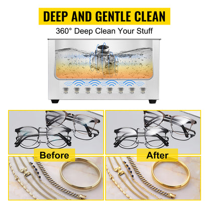 SucceBuy 800ml Ultrasonic Cleaner Portable Cleaning Washing Machine 35W Mini Lave-Dishes Ultrasound Bath Sonic Home Appliance