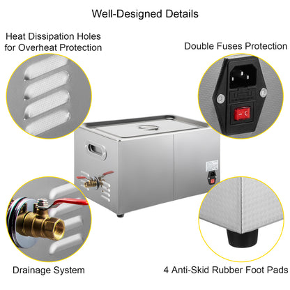 SucceBuy 3L 6L 10L 15L 22L 30L Electric Ultrasonic Cleaner Portable Washing Machine Lave-Dishes Ultrasound Home Office Appliance